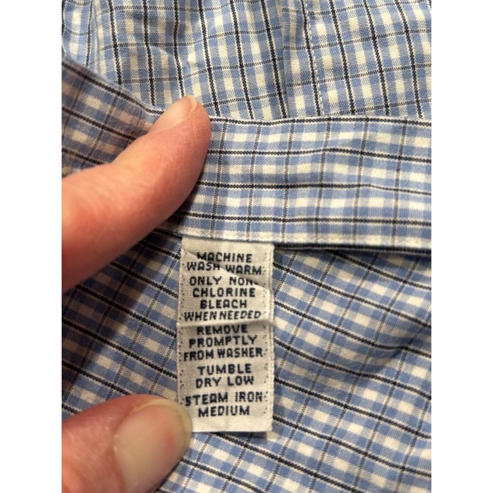 Polo Ralph Lauren Lowell Sport Mens Long Sleeve Button Down Blue Check Medium‎ - Picture 6 of 7